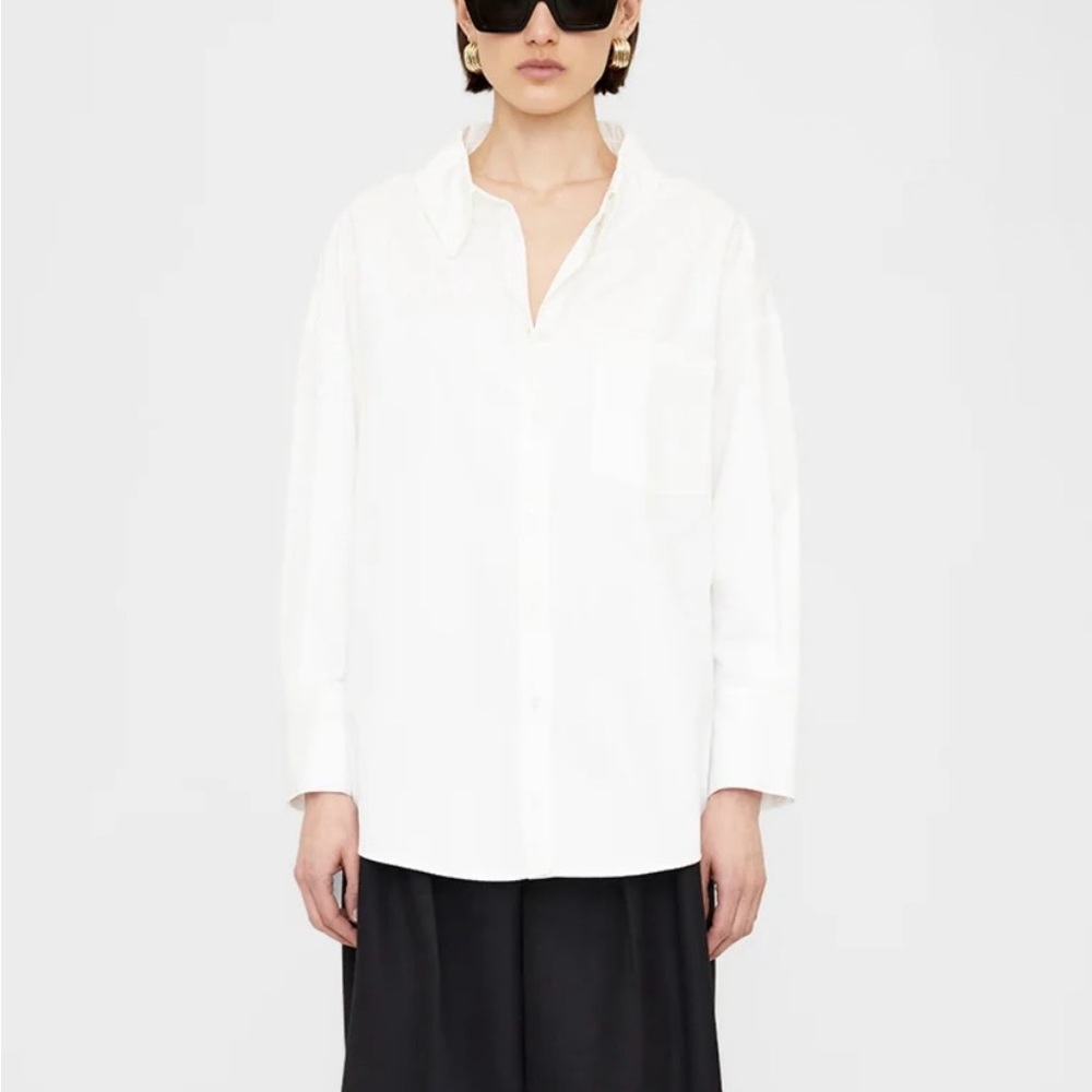 Anine Bing Mika White Oversized Button Down